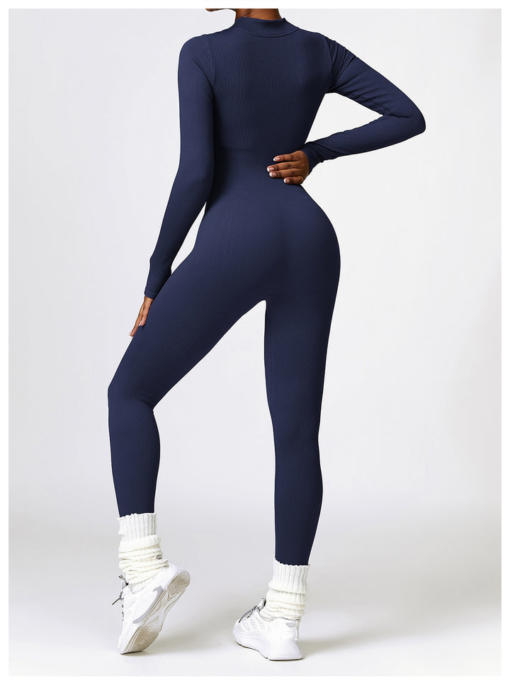 Zip Up Jumpsuit Long Sleeve